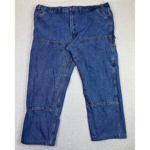 Vintage Big Bill Jeans Mens 50x30 Blue Carpenter Workwear Double Knee Denim 90s